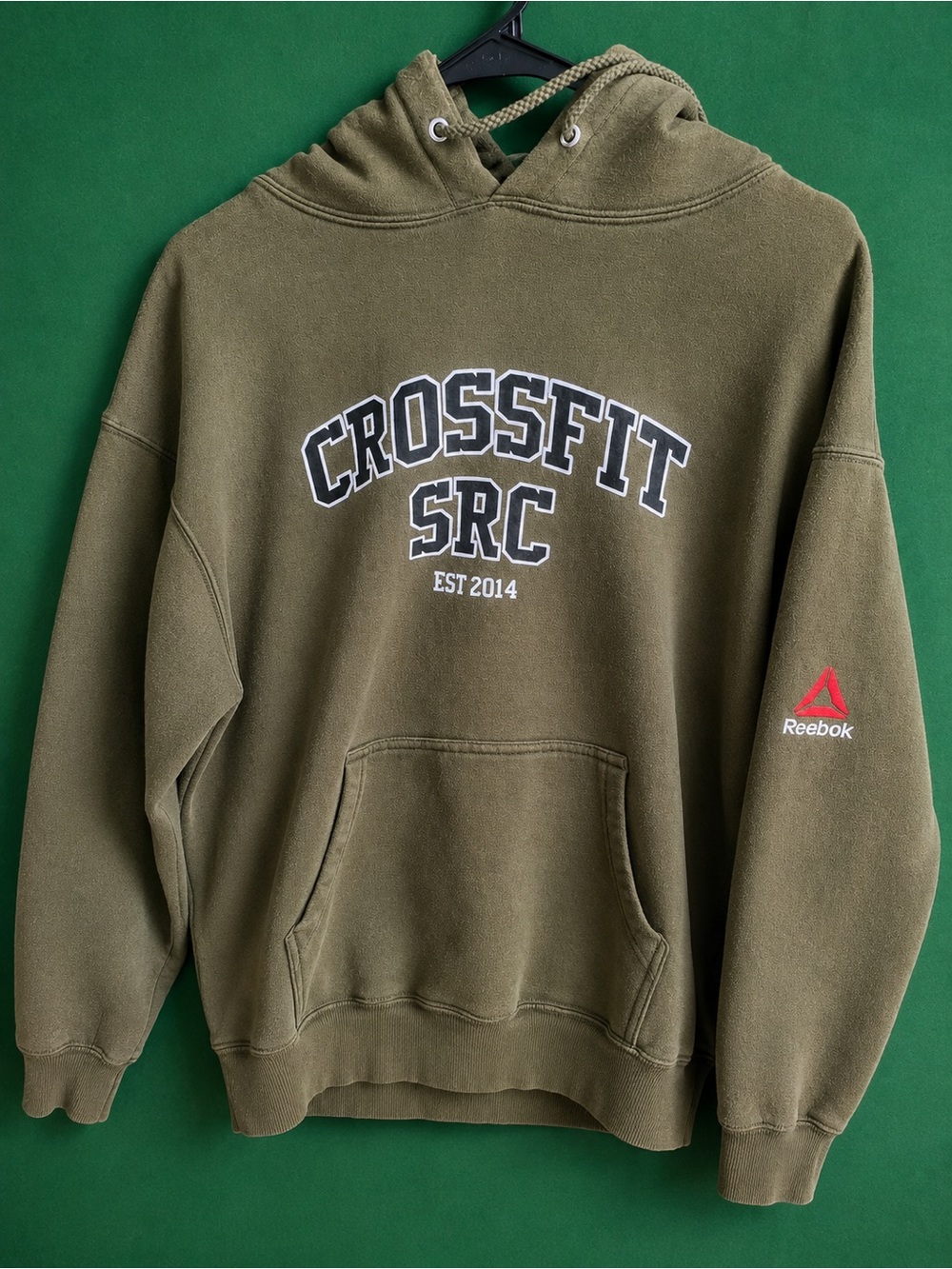 Reebok CrossFit SRC Olive Green Pullover Hoodie